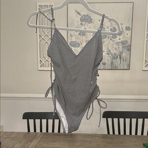 Aerie Stylish Black and White One Piece Swimsuit